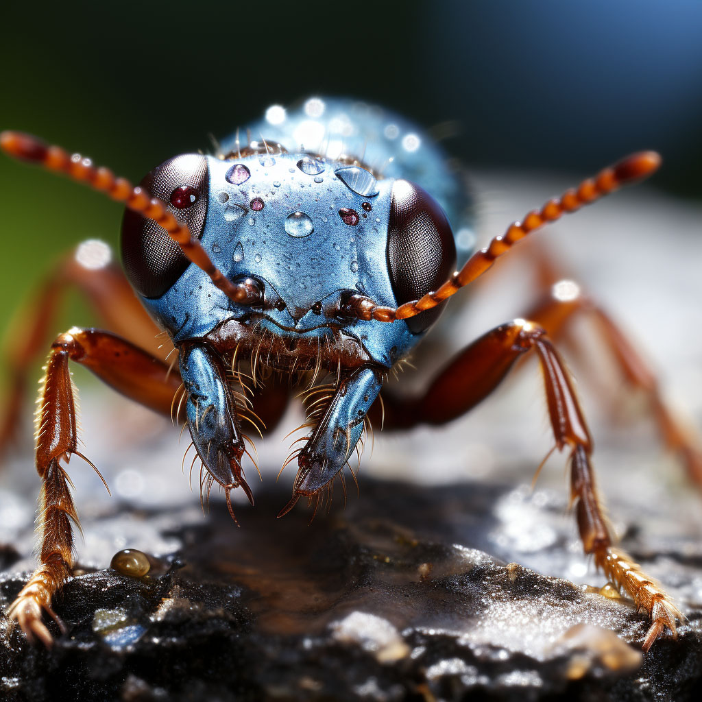 a-close-up-shot-of-blue-bee